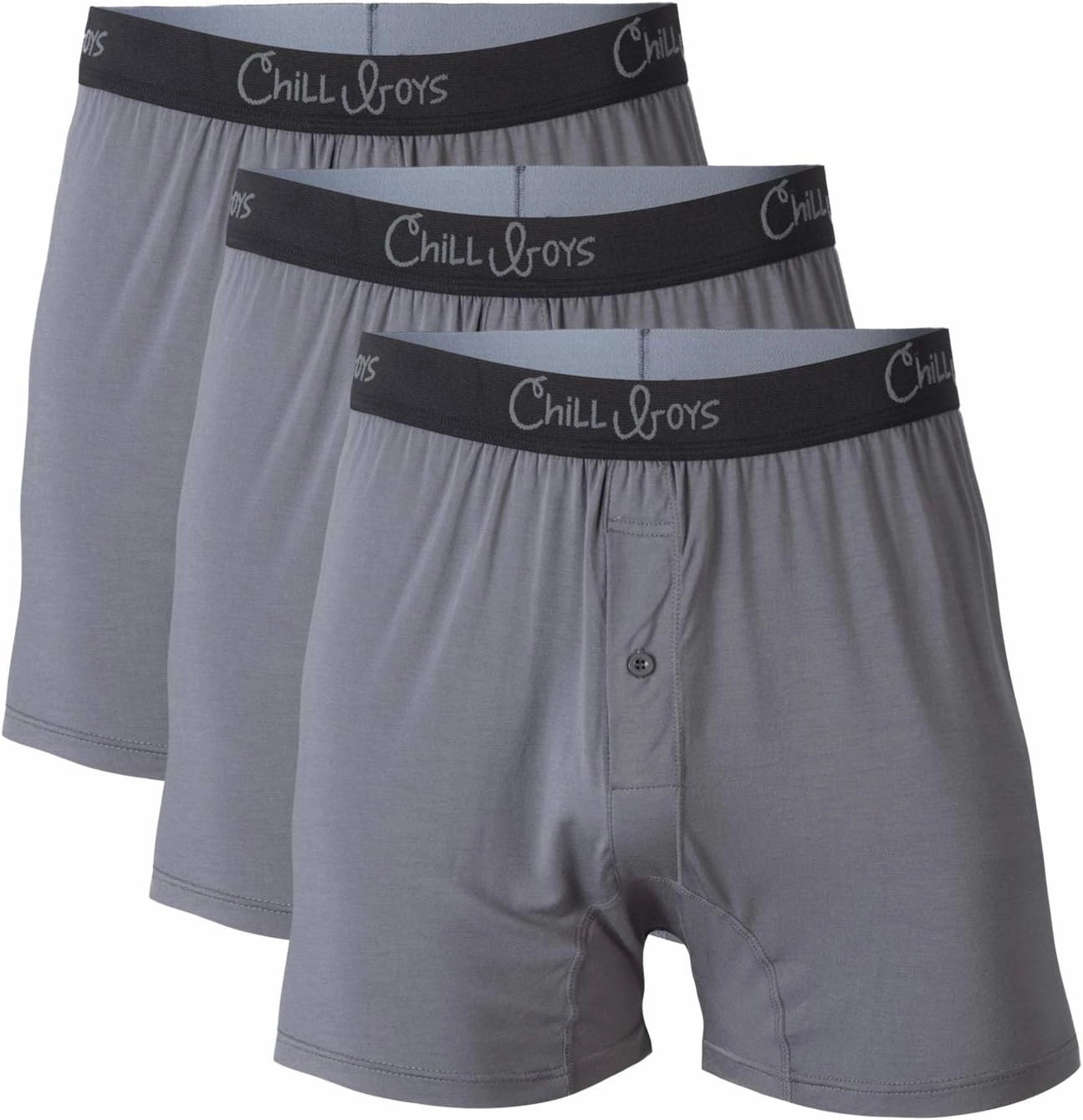 Chill Boys Soft Viscose from Bamboo Boxers for Men - Cool Breathable Comfortable Men's Underwear - 3 Pack Boxer Shorts