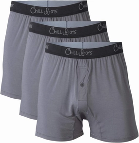 Chill Boys Soft Viscose from Bamboo Boxers for Men - Cool Breathable Comfortable Men's Underwear - 3 Pack Boxer Shorts