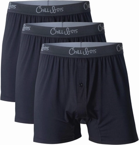 Chill Boys Soft Viscose from Bamboo Boxers for Men - Cool Breathable Comfortable Men's Underwear - 3 Pack Boxer Shorts