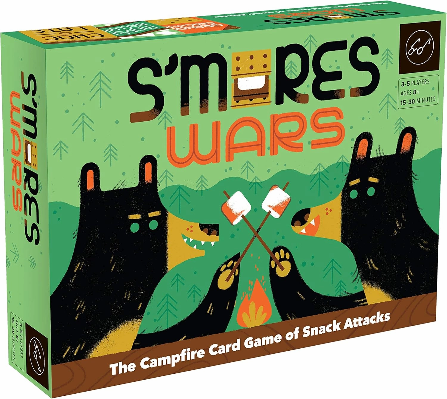 Chronicle Books S’Mores Wars: The Campfire Card Game of Snack Attacks (Competitive Card-Drafting Marshmallow Game for The Whole Family, Fast & Fun Food-Themed Card Game),Multicolor