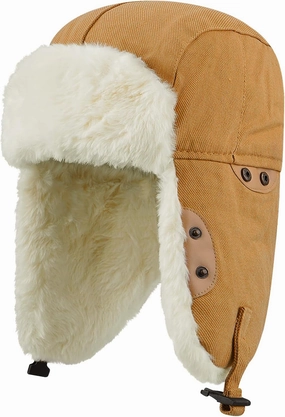 Clakllie Faux Fur Trapper Hat Warm Eskimo Hat Russian Trooper Hats Unisex Earflaps Hat with Chin Strap Winter Snow Cap
