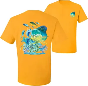 Classic Fresh Mahi Classic Nautical Fish Fishing Front and Back Men's T-Shirt