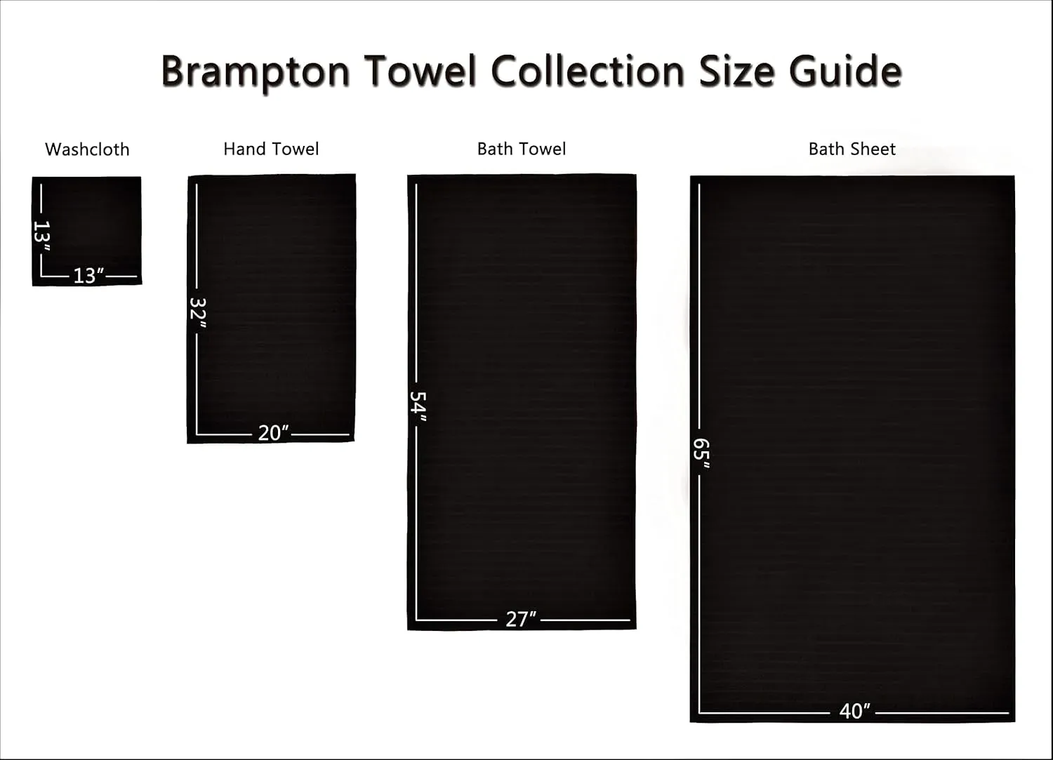 Classic Turkish Towels CTT Luxury 6 Piece Towel Set, 100% Turkish Cotton, Quick Drying, Highly Absorbent & Comfy, Includes 2 Bath Towels, 2 Hand Towels & 2 Washcloths | (Black)