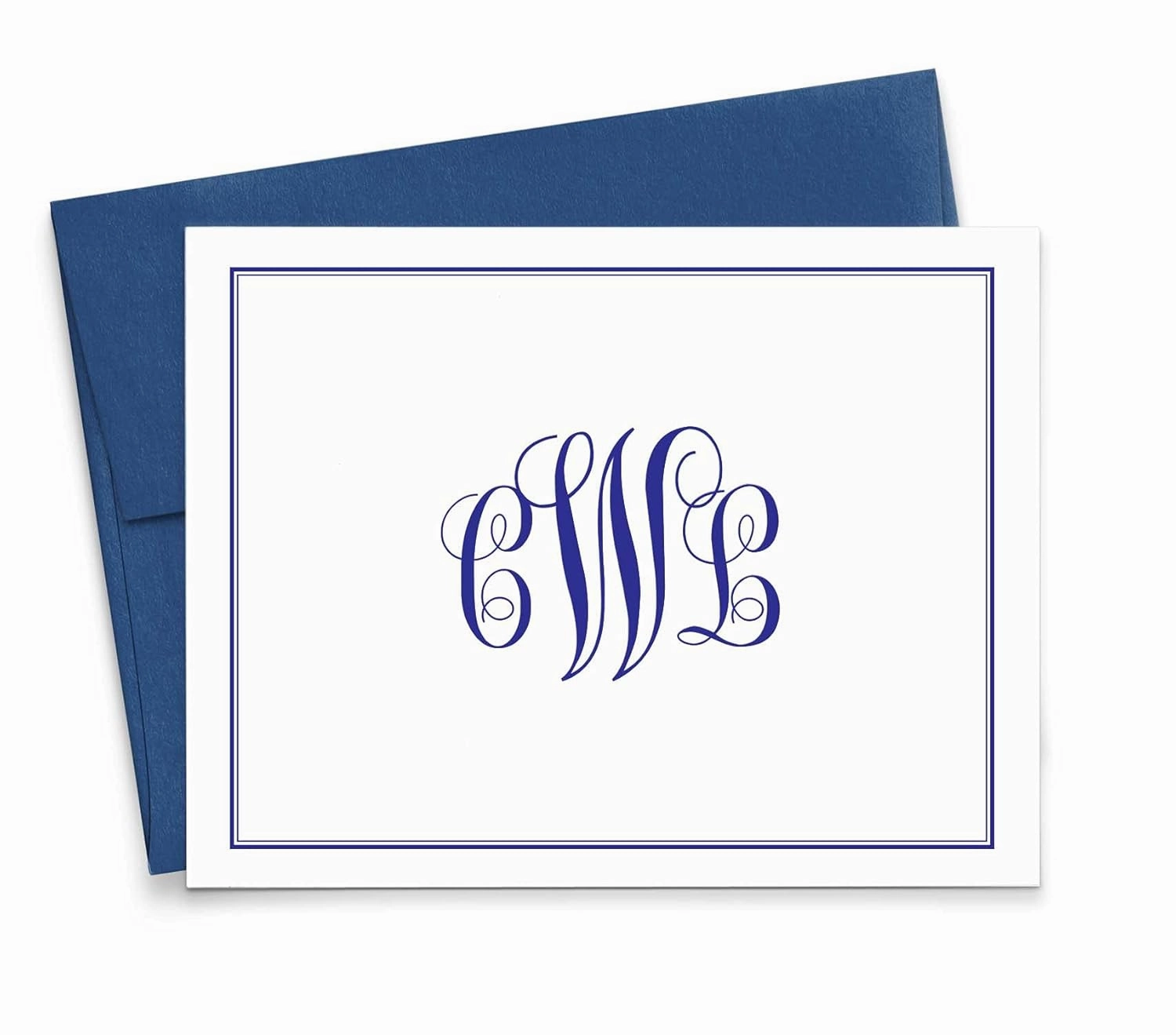 Classic Monogram Stationary Set FOLDED NOTE CARDS, Personalized Stationary Set, Personalized Monogram Stationery Set, Your Choice of Colors and Quantity