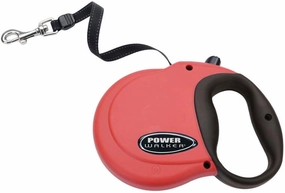 Coastal Pet Power Walker Dog Retractable Leash - Reflective Dog Leash - Stop-and-Release Control Button - Comfort Grip Handle - Red - Medium