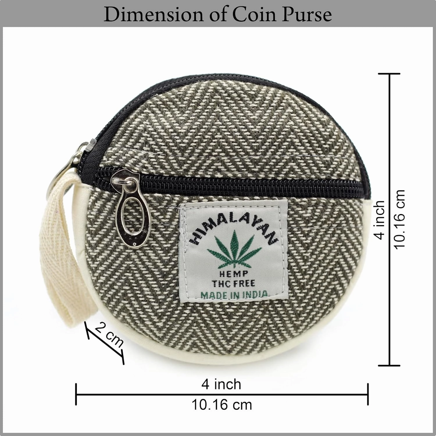 Coin Purse For Women Handmade Hemp Coin Pouch Eco friendly Hippie Boho Wallet Earphone holder (Dark Green)