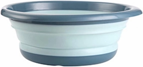 Collapsible wash Basin Creative Folding Basin Outdoor Travel Portable Washing Footbath Face Laundry Vegetable Washing Bathroom Kitchen Accessories(Blue)