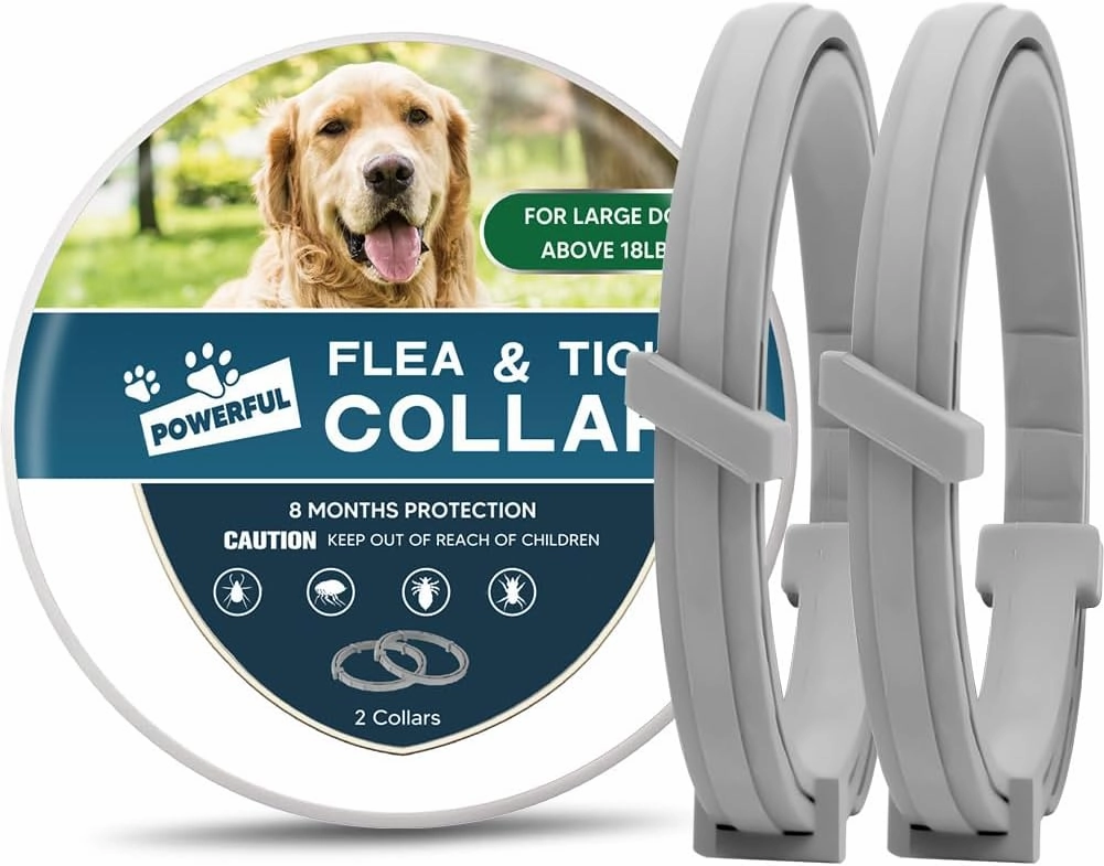 Collar for Dogs, Dogs Collar, 8 Months Protection, Adjustable Safe Dog Collars, Naturally, Effectively-2P