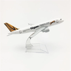 Collectible Alloy Airplane Model 1 400 for Airbus A320 Singapore Tigerair 16cm Realistic Alloy Aircraft Model Children Gift Collectible Toy Car Festive Deluxe Gift