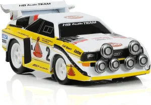 Compatible for Audi Sport Quattro Car Model Toy 1/64 Alloy Metal Diecast Yellow Car Model Toy Gift Small Classic Auto Model Antique Collection Sport Vehicle Model Toy for Men Adult