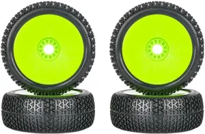 Compatible with 1/8 RC Model Car Buggy Haul Truck Off-Road Tires Wheels 116x43mm Adapter 17mm Retrofit Accessories Replacement Parts RC Wheel Tires(Color1)