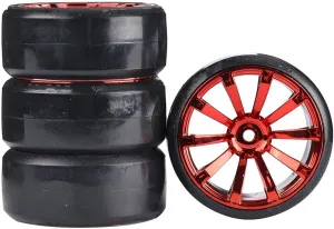 Compatible with HSP for 94123 for MST YD2 for Sakura D5 for 1/10 RC Model Remote Control Drift Car 4PCS Smooth Drift Tires Hard Tires RC Wheel Tires