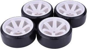 Compatible with Traxxas D4 for HSP for HPI for Sakura TT01 for Tamiya 1:10 Drifting RC Car Accessories RC Drift On-Road Wheel Tyre RC Wheel Tires(Color3)