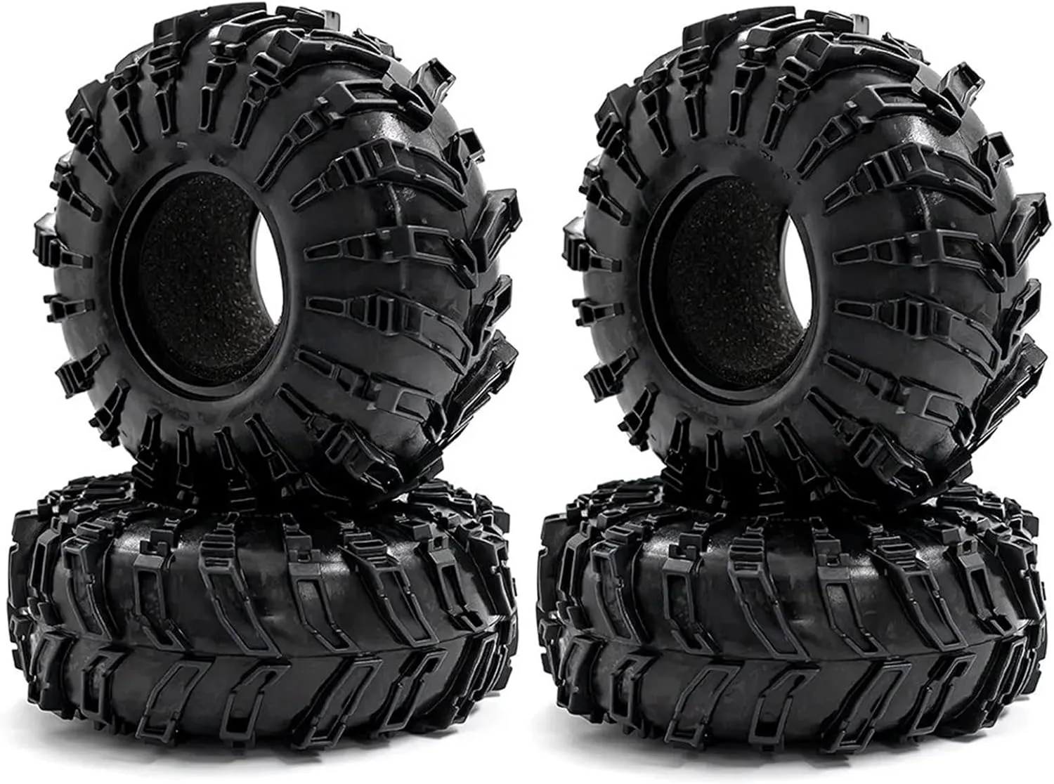 Compatible with TRX4 for SCX10 90046 90047 90048 RR10 4pcs Universal 2.2 Inch Off-Road Rubber Tyre Tread for 1/10 RC Vehicle RC Wheel Tires