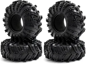 Compatible with TRX4 for SCX10 90046 90047 90048 RR10 4pcs Universal 2.2 Inch Off-Road Rubber Tyre Tread for 1/10 RC Vehicle RC Wheel Tires