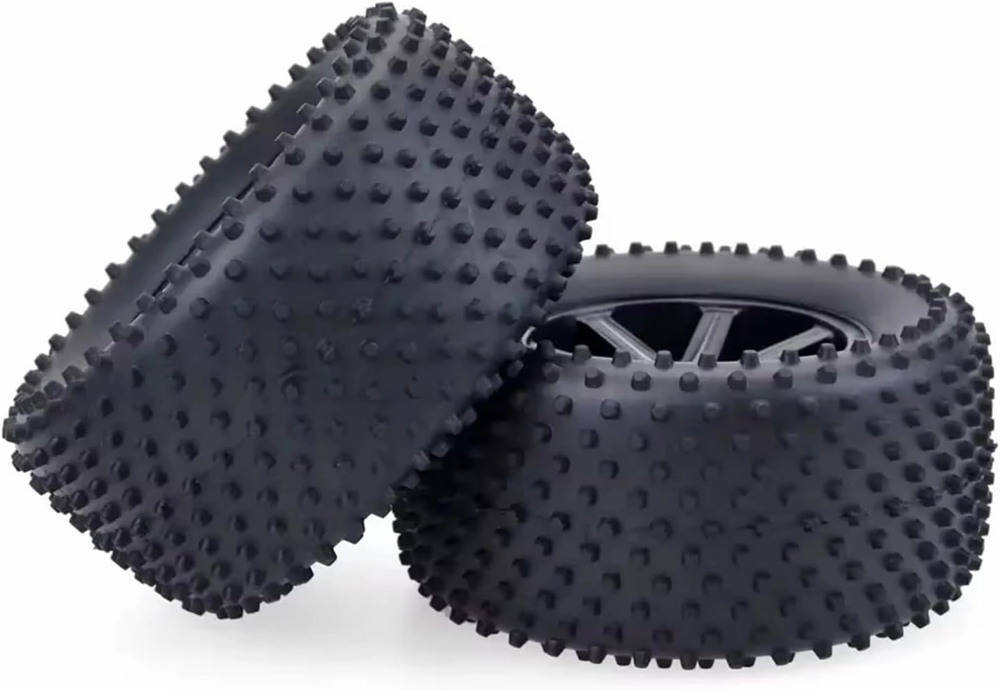 Compatible with HSP 1/10 Car Off Road for Desert Truck 4PCS 110MM RC Rubber Tires Tyre Rim Wheels Tires 12mm Hub Hex Accessories RC Wheel Tires(Black)