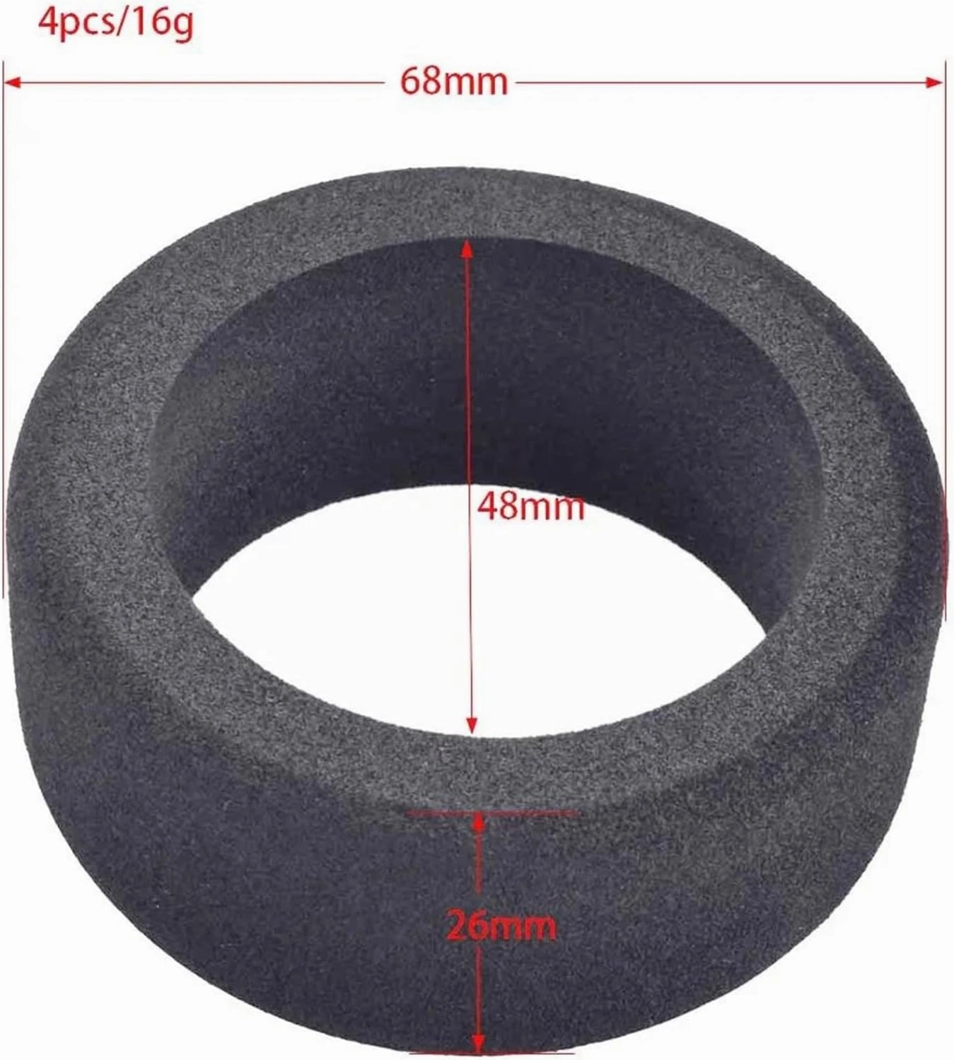 Compatible with RC for HSP for HPI On-Road for Racing Car Model Toys 1/10 Scale Sponge Tires and Wheel Rims with 3mm Offset and 12mm Hex RC Wheel Tires(Gray)