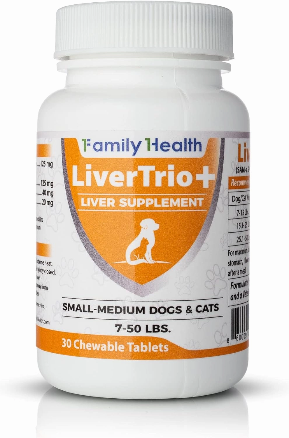 Comprehensive Liver Support Supplement for Smaller Dogs. Flavorful Chewable Tablets Combining Same, SPC, Silybin A B,   Glutathione 30Ct (Small - Medium)