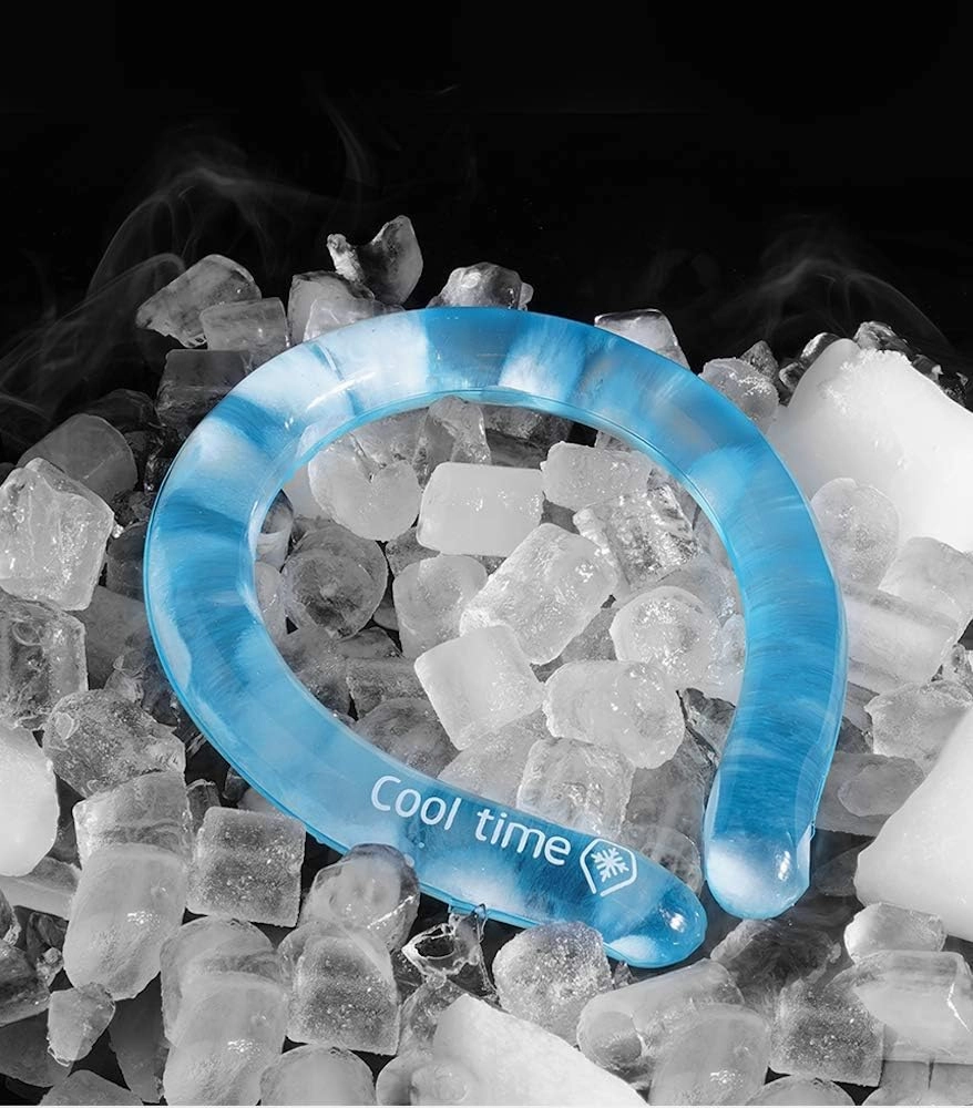 Cooling Neck Tube (Blue, 3) | Wearable Wraps for Summer Heat | Cold Gel Ice Pack | Reusable Cooler for Commute and Outdoor Activities | Relief for Hot Flashes or Fever