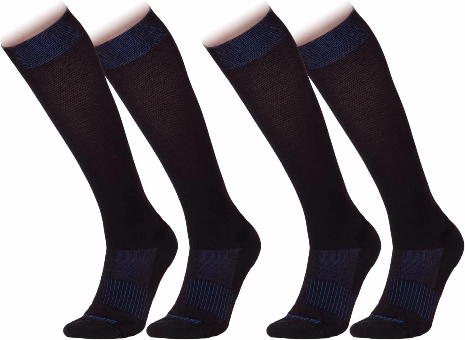 Copper Fit Mobilizer Compression Socks Easy On & Off Improves Circulation, Reduces Swelling for Men & Women, Work & Running