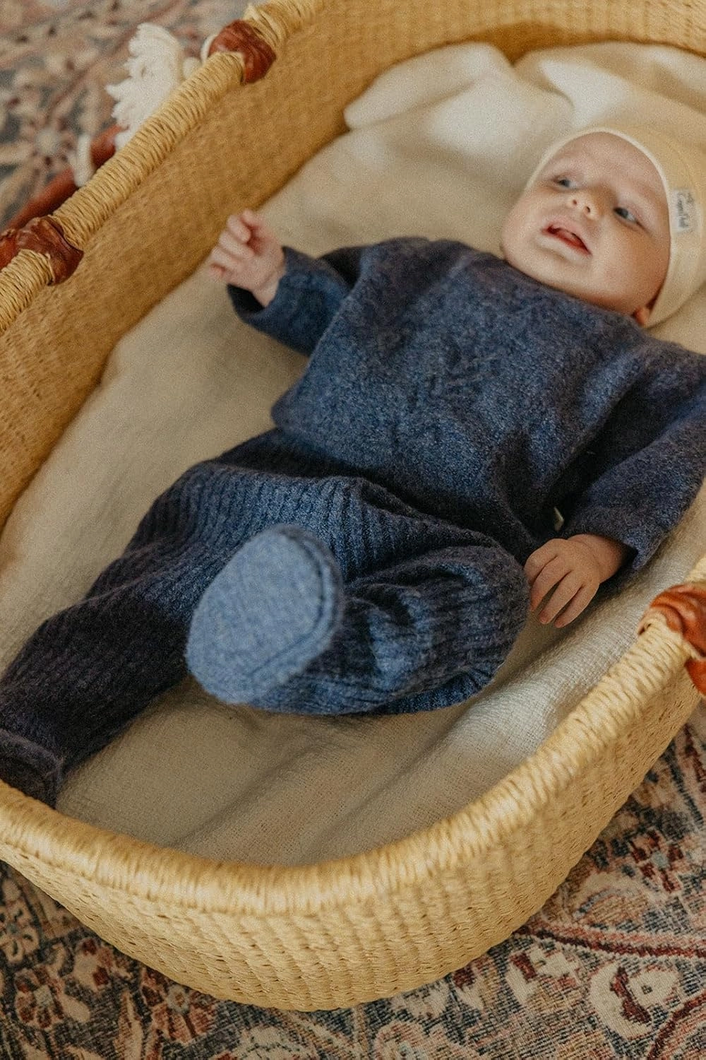 Copper Pearl Sweater Booties: Super-Soft, Stretchy Knit Baby Booties (0-3M) | Cozy Keepsake & Timeless Treasure