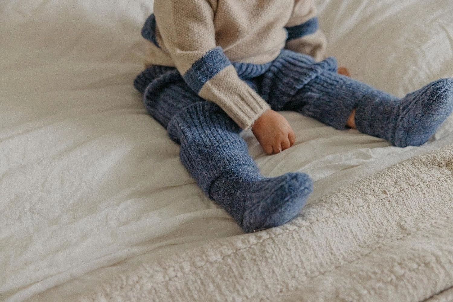 Copper Pearl Sweater Booties: Super-Soft, Stretchy Knit Baby Booties (0-3M) | Cozy Keepsake & Timeless Treasure