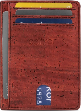 Cork Front Pocket Wallet – Cork Wallet - Vegan Leather – Cruelty Free - Eco Friendly - Black