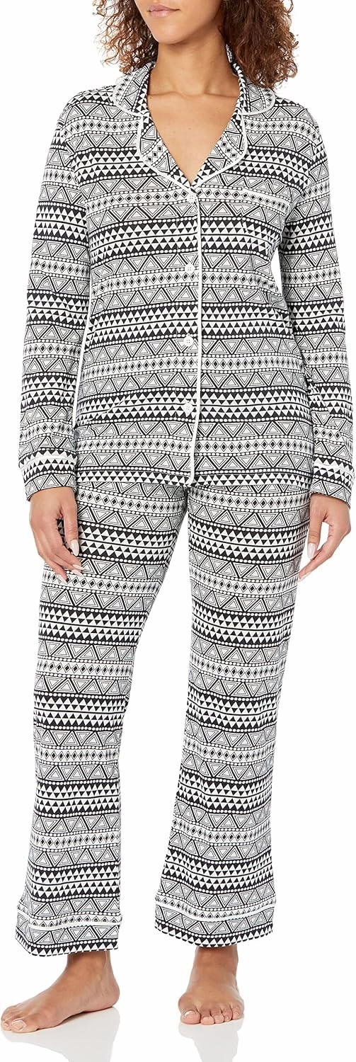 Cosabella Women's Bella Printed Long Sleeve Top & Pant Pajamas