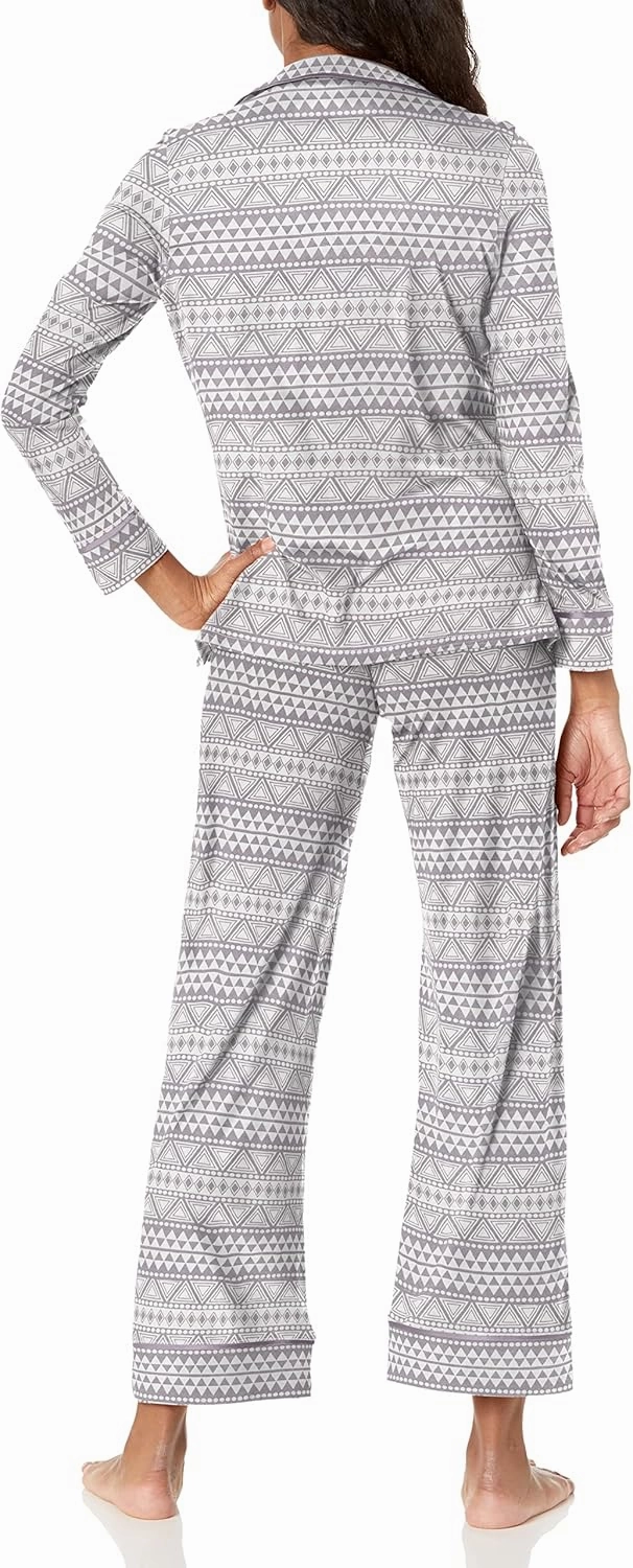 Cosabella Women's Bella Printed Petite Long Sleeve Top & Pant Pajama Set