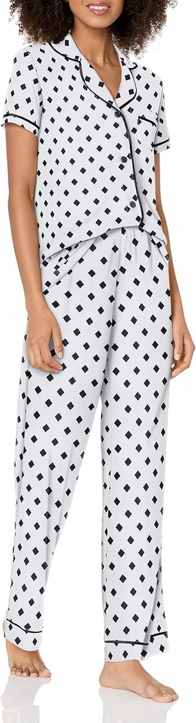 Cosabella Women's Bella Printed Short Sleeve Top & Boxer Pajama Set