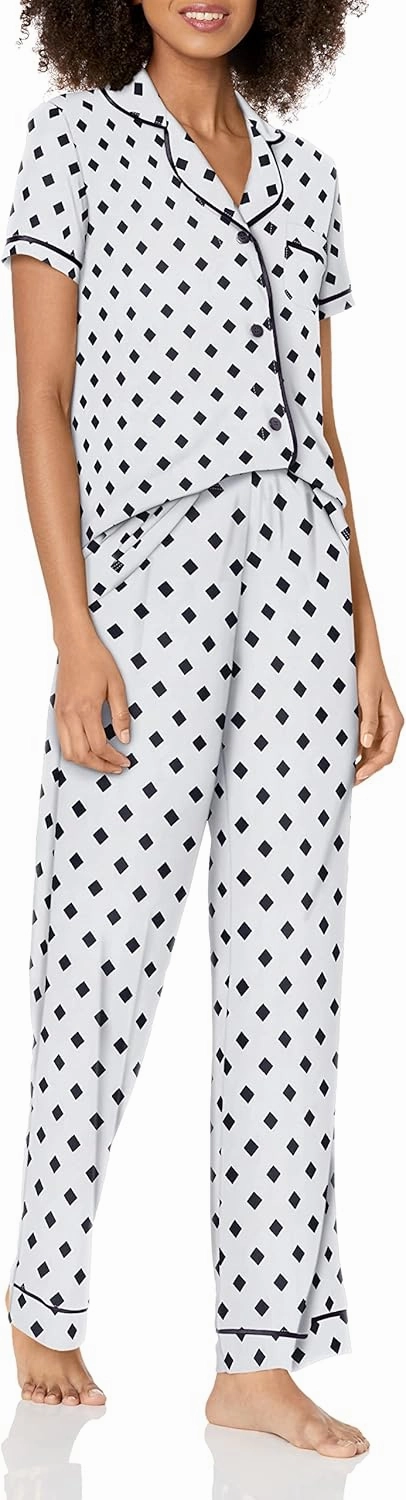 Cosabella Women's Bella Printed Short Sleeve Top & Boxer Pajama Set