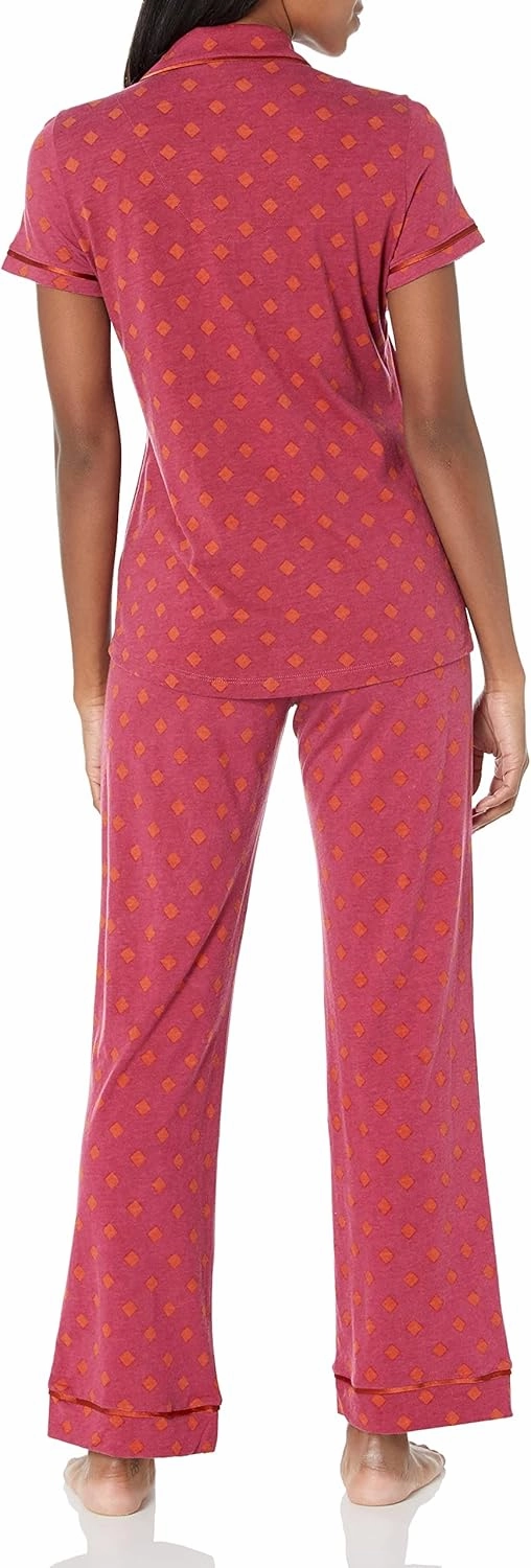 Cosabella Women's Bella Printed Short Sleeve Top & Boxer Pajama Set