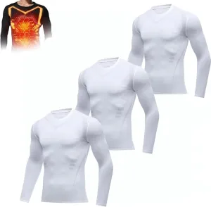 Cozy Breezy Shapewear Men,Compression Shirt Men,Men's Workout Quick Drying Slim Fit Long Sleeve Sports Vest