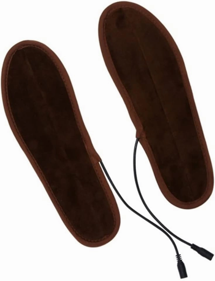 CSCDD Electric Powered Plush Heating Insoles Winter Keep Warm Foot Shoes Data Line   Insole for Men and Women 1Pair(CN Size 43 to 44)