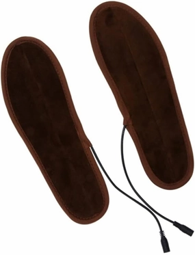 CSCDD Electric Powered Plush Heating Insoles Winter Keep Warm Foot Shoes Data Line   Insole for Men and Women 1Pair(CN Size 43 to 44)