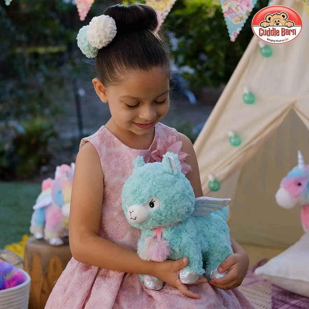 Cuddle Barn - Enchanted Pets - Luna 9" Llama | Animated Stuffed Animal Plush Toy for Girls & Boys | Walking Llama Wags Tail and Walks to Leash Activation