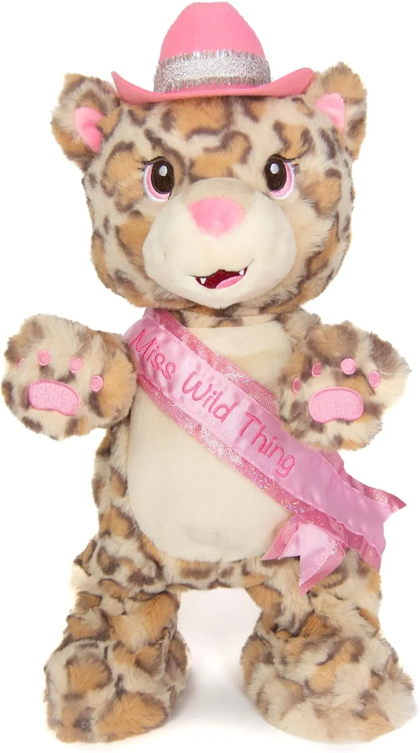 Cuddle Barn - Girl's Night Gina | Animated Musical Singing Dancing Party Animal Leopard Plush Toy, 14 inches