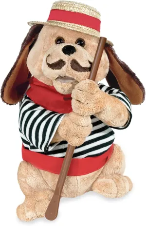 Cuddle Barn - Gondolomio | Romantic Italian Animated Plush Puppy Dog Toy Dancing and Singing Song Ole Sole Mio Valentine's Gift, 12 inches