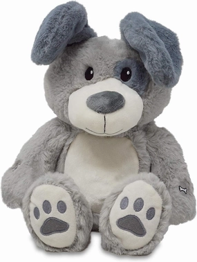 Cuddle Barn | Peek & Play Parker 11" Gray Puppy Animated Stuffed Animal Plush Toy | Plays Every Kids Favorite and First Game Peek A Boo | and Sings Peek A Boo Song