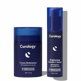 Curology Brighten & Moisturize Skin Care Set, 10% Vitamin C Serum and Cream Moisturizer with Hyaluronic Acid