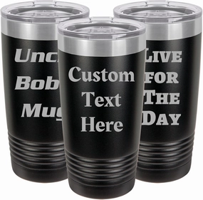 Customized 20oz Tumblers, Double Wall Personalized Bottles with Splash and Leak Proof Slider Lid, Laser Engraved Text with Names (20oz, Black)