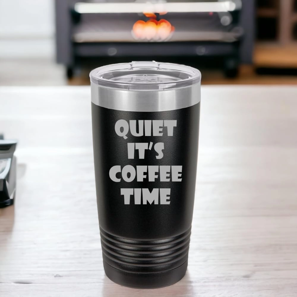 Customized 20oz Tumblers, Double Wall Personalized Bottles with Splash and Leak Proof Slider Lid, Laser Engraved Text with Names (20oz, Black)