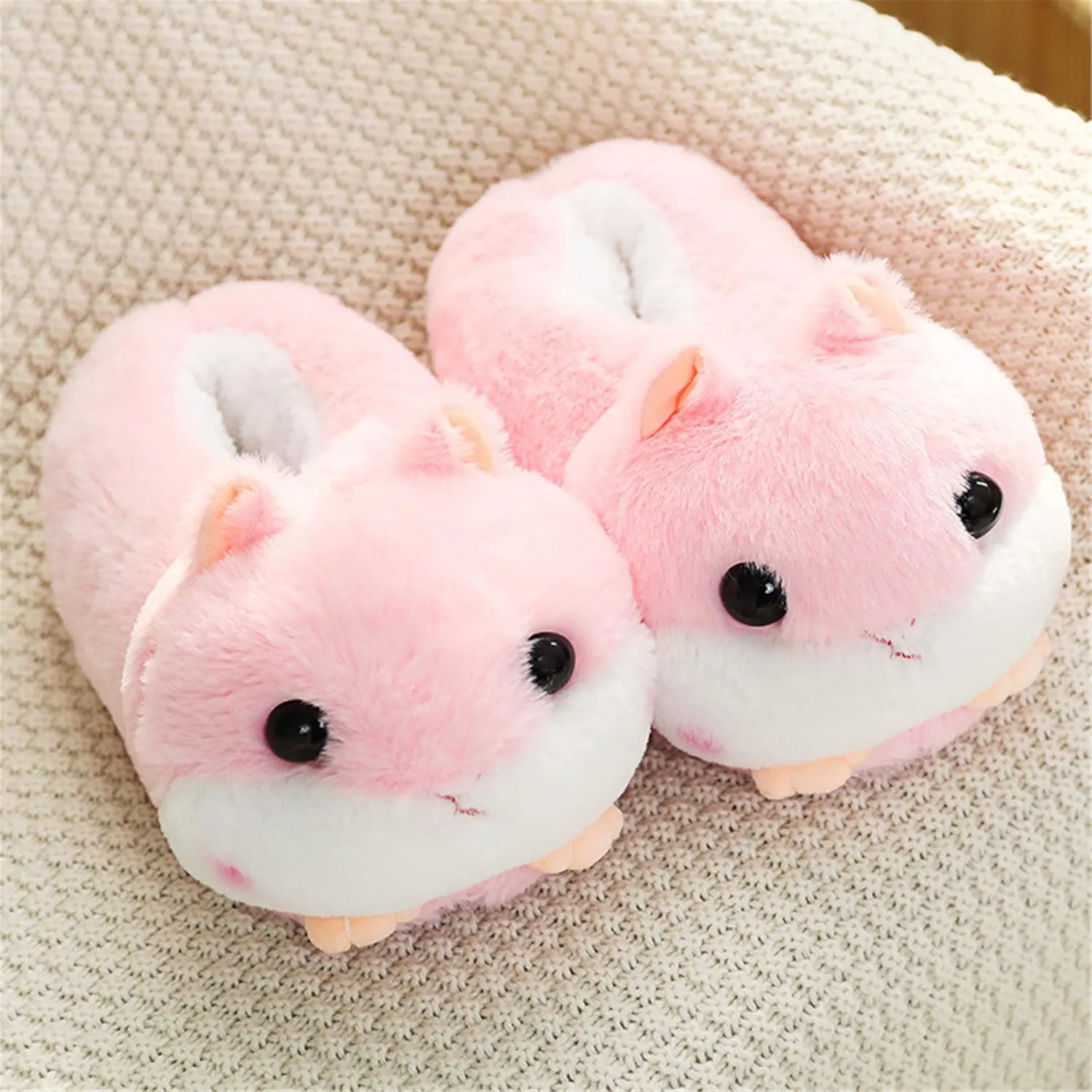 Cute Pig Cartoon Animal Home Furry Slippers - Women's Warm Winter Slippers