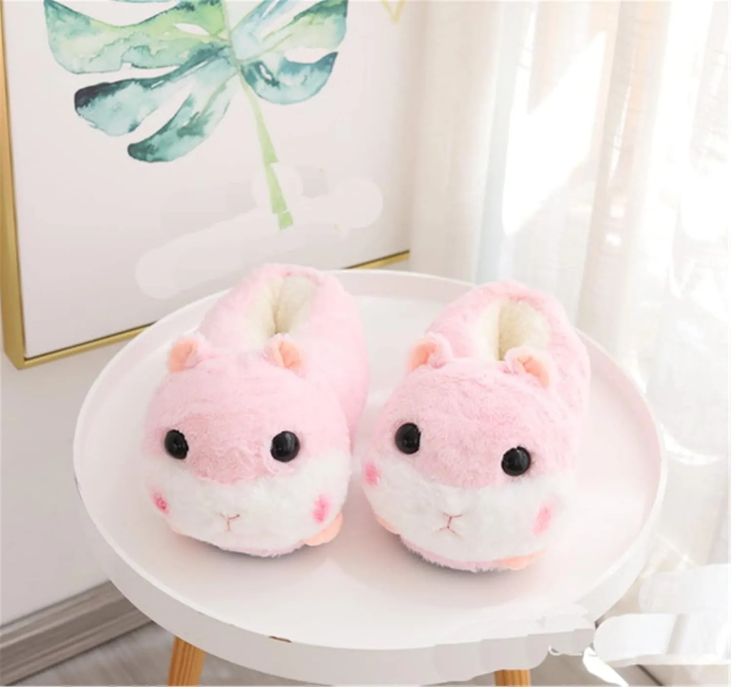 Cute Pig Cartoon Animal Home Furry Slippers - Women's Warm Winter Slippers
