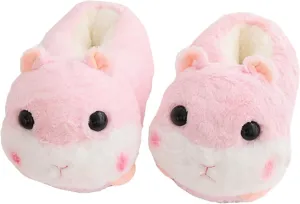 Cute Pig Cartoon Animal Home Furry Slippers - Women's Warm Winter Slippers