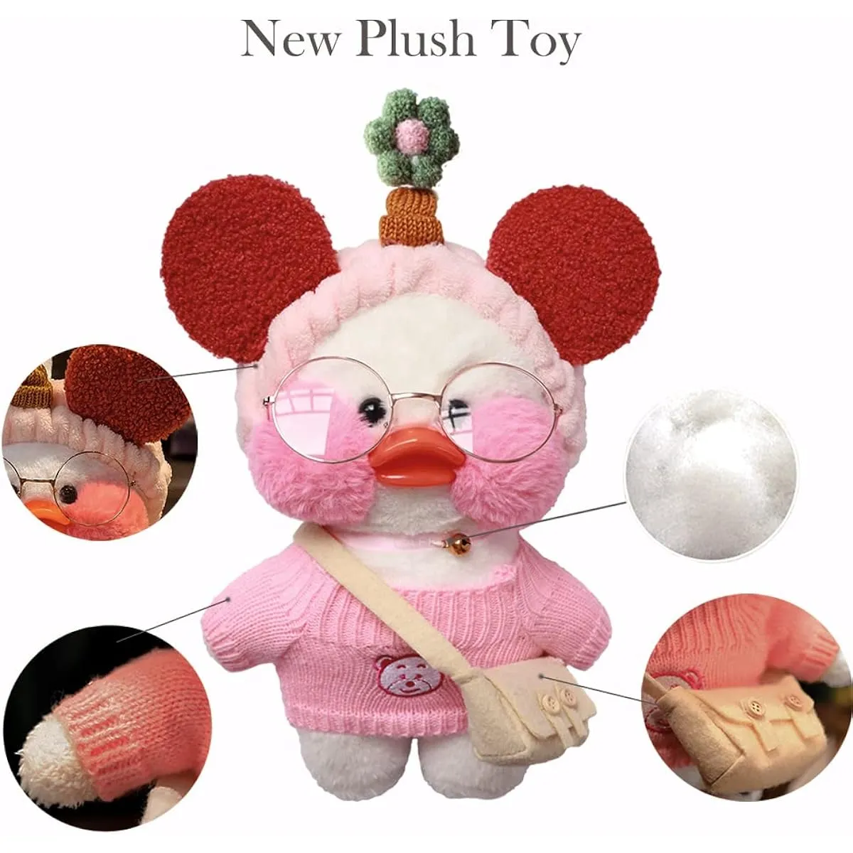 Cute White Duck Plush Toy 12 Inch Ducky Animal Stuffed Animal Soft Toy Doll Birthday Gift Boys Girls Room Decor