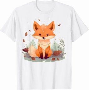 Cute Baby Fox on Fox Children and Fox Kids T-Shirt