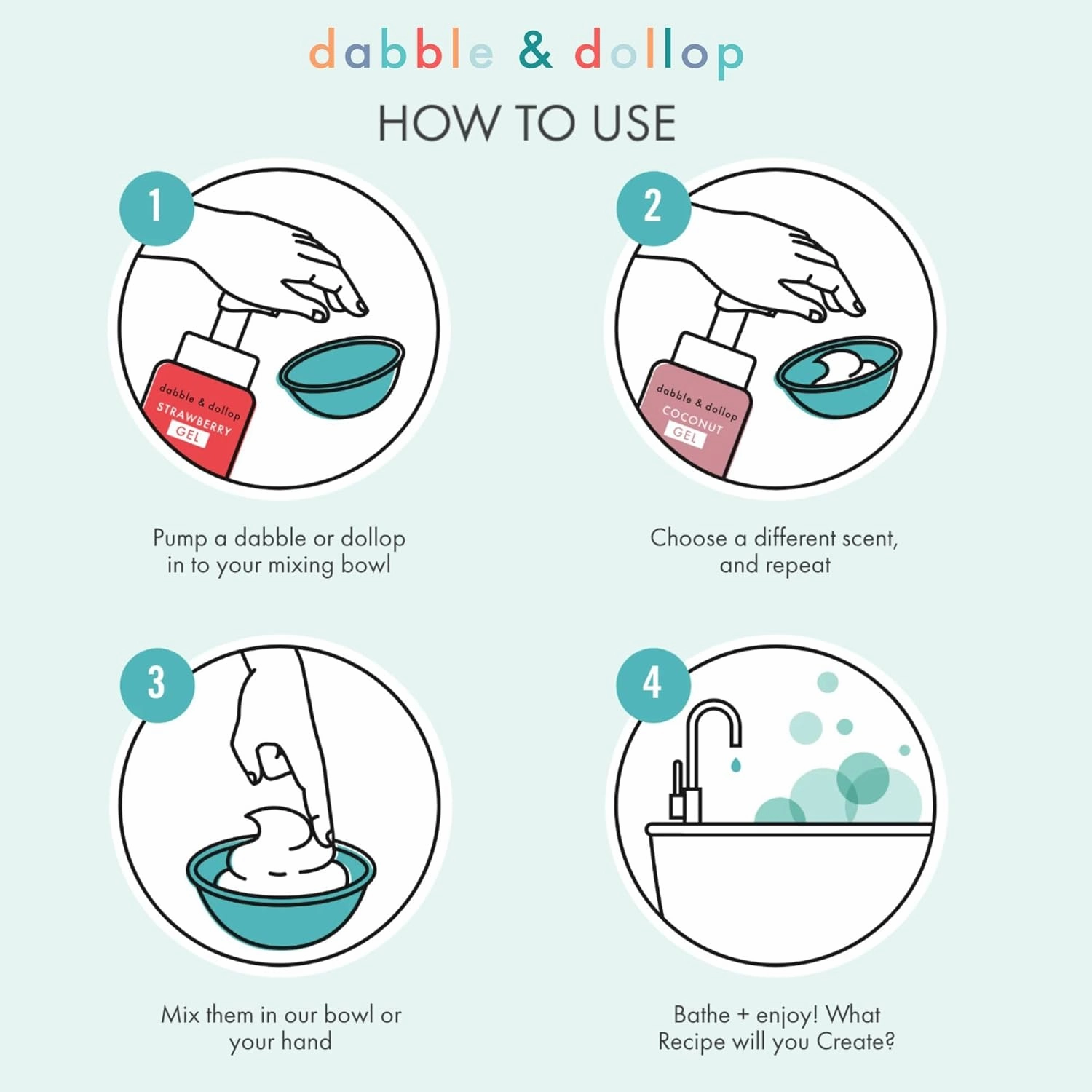 Dabble & Dollop Coconut Body Wash Refill - All Natural Fragrances, Dermatologist Tested, Tear-Free, Non-Irritating, Hypoallergenic, pH Balanced, Leaping Bunny Certified (24oz)
