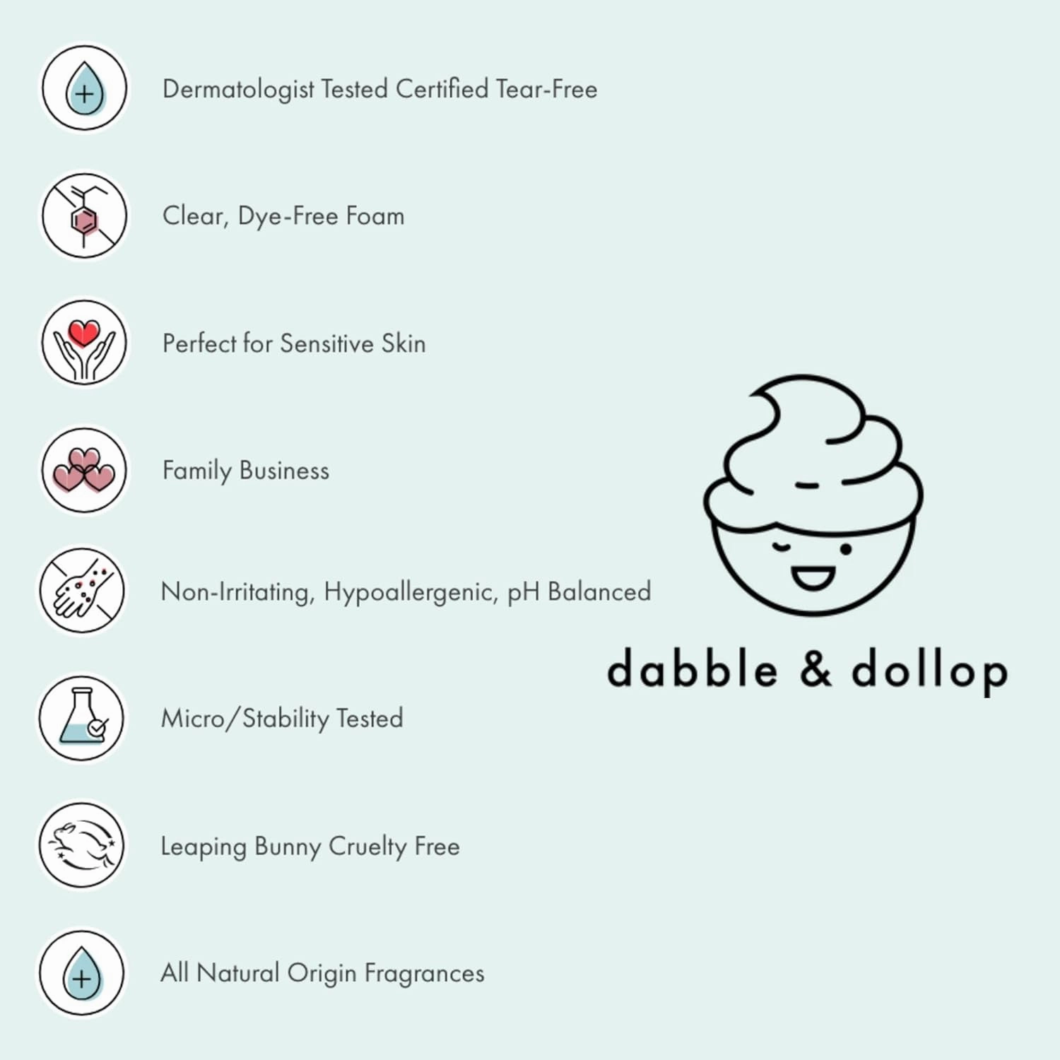 Dabble & Dollop Coconut Body Wash Refill - All Natural Fragrances, Dermatologist Tested, Tear-Free, Non-Irritating, Hypoallergenic, pH Balanced, Leaping Bunny Certified (24oz)