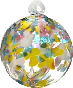 Dale Tiffany Hand Blown Glass, 3" Diameter Spring, Tree of Life Collection, Witch Globe Hanging Garden Indoor/Outdoor Decorative Ornament Gazing Ball